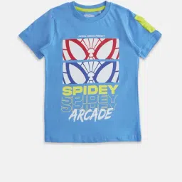 Pantaloons Junior Light Blue Printed T-Shirt-picture-0
