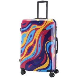 Nasher Miles Manali Hard-sided Polycarbonate Check-in Pink Multicolor 28 inch |75cm Trolley bag-picture-2
