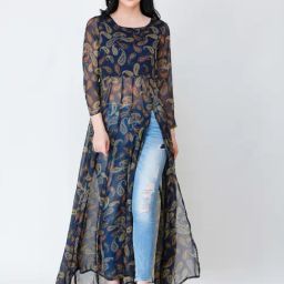 Scorpius Navy Printed Long Top-image-28