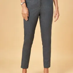 Annabelle by Pantaloons Charcoal Grey Mid Rise Pants-picture-25