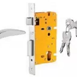 Dorset 70 mm Lever Handle Lock Set with Both Side Key Cylinder Stainless Steel ML HA OR-picture-11