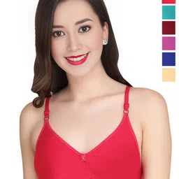 Liigne Women Pack of 6 Cut and Sew Full Coverage Bra-image-80