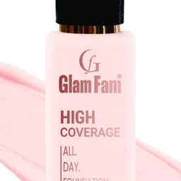 GlamFam High Coverage Waterproof Foundation- 30 ml- Porcelian 01 image 3