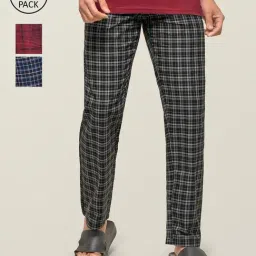 XYXX Multicolor Cotton Regular fit Checks Pyjama-image-20