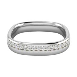 SHINE ETERNAL Lab Grown Diamond 18k (750) White Gold Ring for Men-picture-6