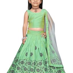 Tejam Girls Sequinned Ready to Wear Lehenga & Blouse With Dupatta-57