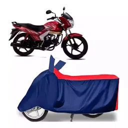 Auto Pearl Two Wheeler Cover with Bag for Mahindra Centuro XT, Red & Blue-image-72