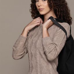 Roadster Women Geometric Pullover-image-15