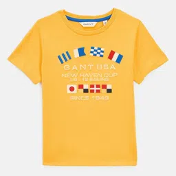 GANT Boys Typography Printed Pure Cotton T-shirt-image-86