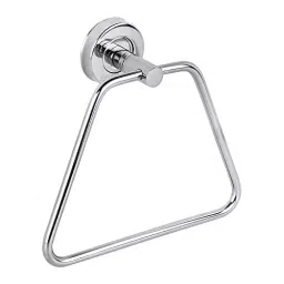 Implemental Stainless Steel Wall Mounted Triangle Solid Towel Ring Silver, (Set of 5)-image-73