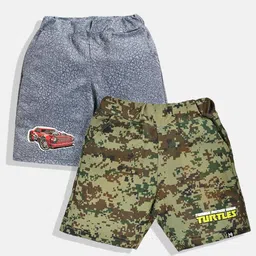 YK X Minute Mirth Boys Pack Of 2 Printed Shorts-image-101