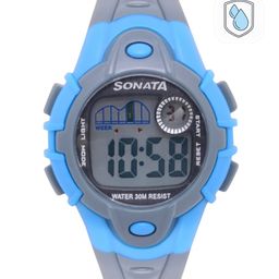 Sonata Unisex Grey Digital Watch NH87012PP03-42