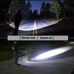 UP New Waterproof 5 Mode Zoomable Long Range CREE XML T6 linterna Torch, 4000 lumens, 18650 Battery Flashlight Torch image 3