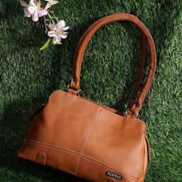 Fostelo Tan PU Structured Shoulder Bag-98