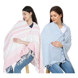 Nene Mother's Multi g Purpose Large Size Nursing Feeding Scarf Wrap Stole Solid Pack of 2 - Pink & Sky Blue-image-90