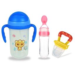 Chinmay Kids Soft Straw Anti Slip Feeding Sipper with Fruit Feeder & Soother - Blue Pink & Yellow-image-83