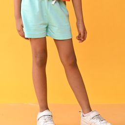 Anthrilo Cotton Solid Shorts - Aqua-image-89