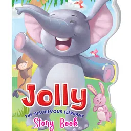 hellofriend books My Shaped Story Book: Jolly The Mischievous Elephant - Shaped Story Board Book for Kids-picture-10