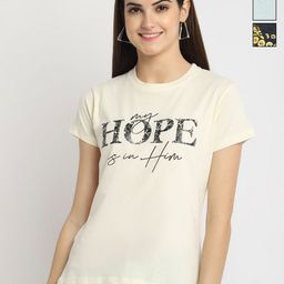 Dreambe Women Pack of 3 Typography Printed Round Neck Cotton T-shirts-picture-19