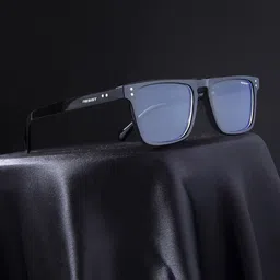 RESIST EYEWEAR Unisex Square Sunglasses with UV Protected Lens CALEB BLACK CLEAR-17