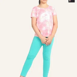 ariel Girls Pack Of 2 Printed Regular Fit Cotton Ankle-Length Regular Fit Leggings-picture-25