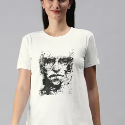 BRATMA Women White & Black Printed T-shirt-picture-39