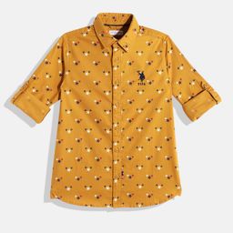 U.S. Polo Assn. Kids Boys Printed Pure Cotton Casual Shirt-image-50