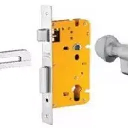 Dorset 60 mm Lever Handle Lock Set with Knob and Key Cylinder ML LIA OR SC image 1