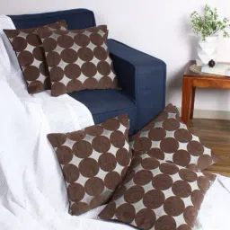Romee Brown Velvet Cushion Covers (40 x 40 cm) - Set of 5-35