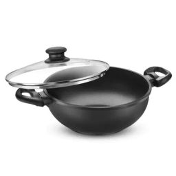 Prestige Omega Die Cast Black Aluminium 24 cm Kadhai with Lid-27