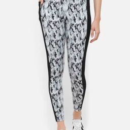 Clovia White Camouflage Tights-image-35