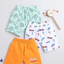 Bumzee Kids Multicolor Printed Shorts (Pack Of 3)-picture-45