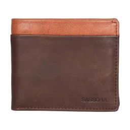SASSORA Izan Brown & Tan Small Leather Bi-Fold Wallet for Men-picture-38