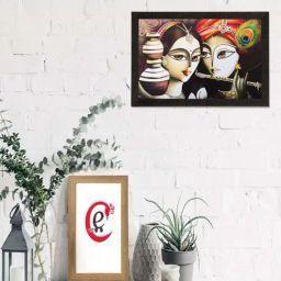 eCraftIndia Radha Krishna Matt Textured UV Art Painting-15