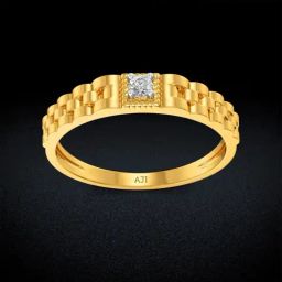 Joyalukkas 18k Gold Luminous Styled Casual Ring for Men-image-45
