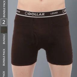 Dollar Lehar Assorted Cotton Regular Fit Trunks - Pack Of 2-picture-36