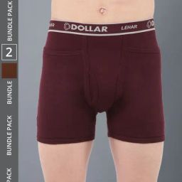 Dollar Lehar Assorted Cotton Regular Fit Trunks - Pack Of 2-picture-12