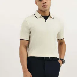 United Colors Of Benetton Off White Cotton Relaxed Fit Polo T-Shirt-picture-27