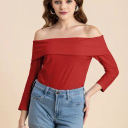 Moomaya Red Regular Fit Top-picture-8