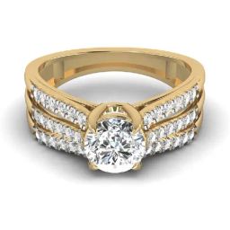 SHINE ETERNAL Lab Grown 18k (750) Yellow Gold Rings for Women-image-17