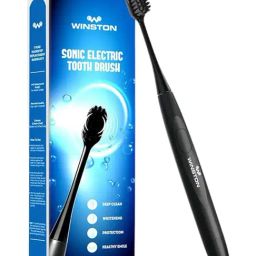Winston Sonic Electric Toothbrush with Charcoal Bristles AAA Battery Operated (Black)-image-14