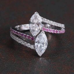 SHINE ETERNAL Lab Grown 14k (585) White Gold Rings for Women-image-21