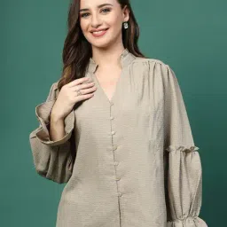 Melon By plusS Brown Plain Top-image-70