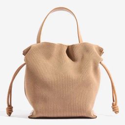 Westside Beige Textured Bucket Bag-35
