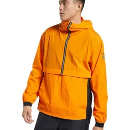 Reebok Orange Regular Fit Hooded Jacket-picture-27
