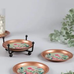India Circus By Krshna Mehta Multi Iron Printed Coasters-23