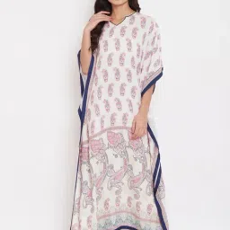 The Kaftan Company Off White Printed Kaftan-picture-18
