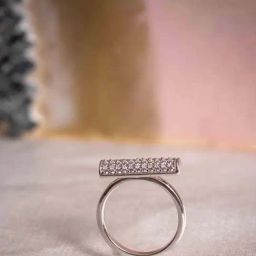 Praavy 92.5 Sterling Silver Dome Ring for Women-image-81