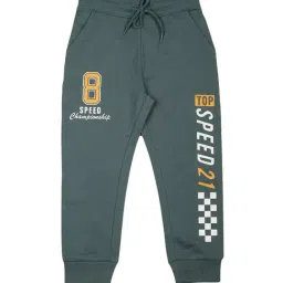 Plum Tree Boys Green Printed Joggers-image-88
