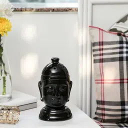 Unravel India Black Ceramic Diffuser with LED- Set of 1-82